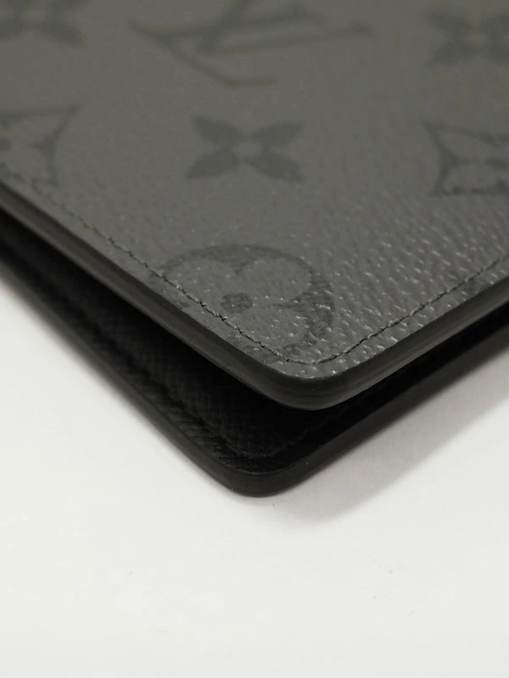Louis Vuitton Slender Monogram fold Eclipse Portefeuille Reverse Black Bi - Picture 5 of 5